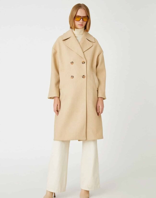 Midi Length Cachet Coat Double Breasted Buttoned - Image 3